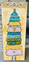 Vintage Christmas Tree Original Painting