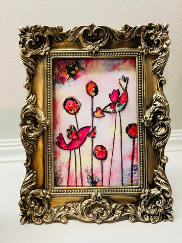 Love birds framed print