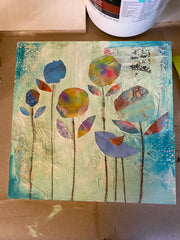 Birds and Blooms Mixed media Collage Workshop, Feb 15th  11am-1:30pm