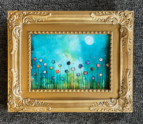 Moonlight meadow Framed print