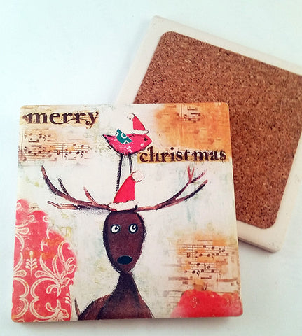 Merry Christmas..Absorbant Stone Coaster