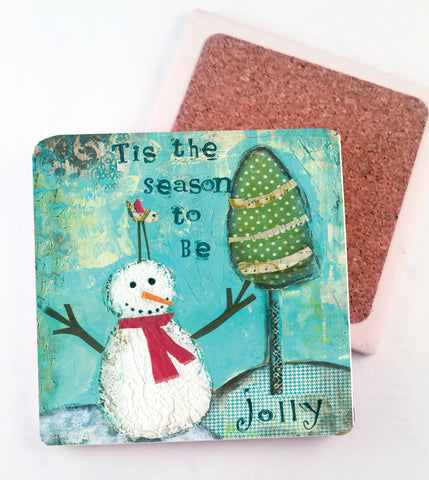 Tis' the Season..... absorbant stone coaster